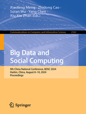 cover image of Big Data and Social Computing